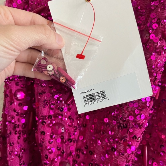 MacDuggal 10912 Elegant One-Shoulder Pink Dress - Picture 7 of 9